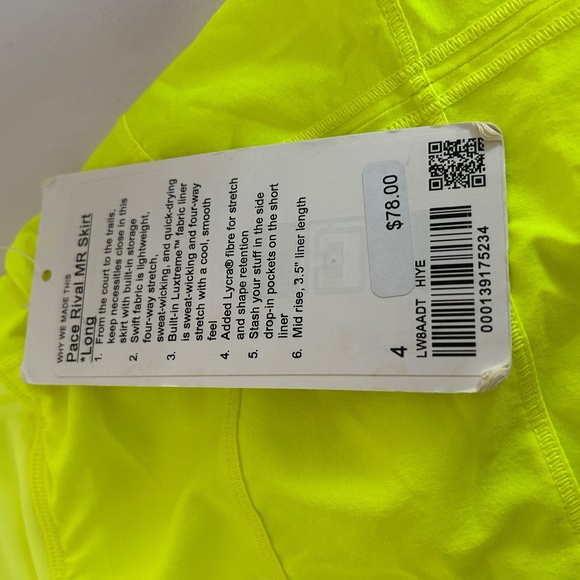 LuluLemon Pace Rival Skort - Picture 3 of 3
